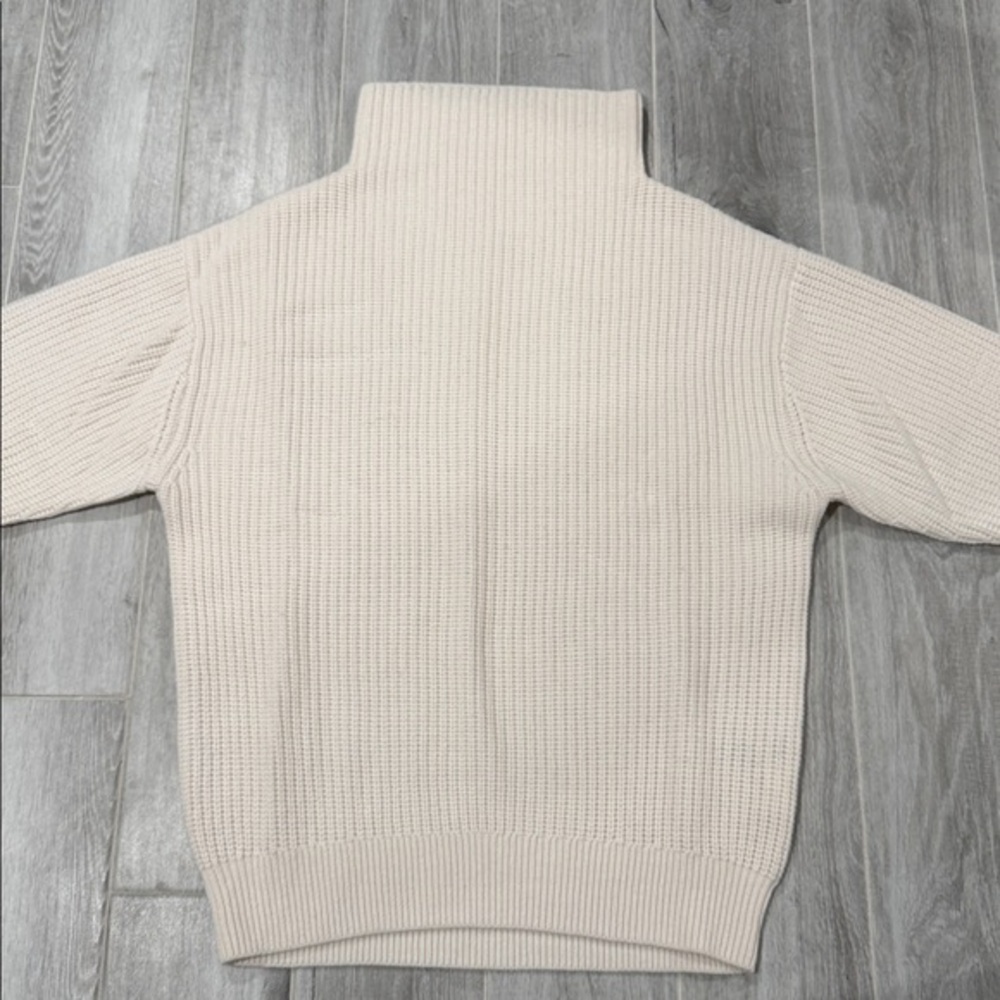 Wilfred Cream Chunky Knit Turtleneck Sweater